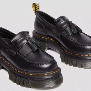 Dr Martens Audrick Napa Lux Loafer Black Platform Chunky Size 10